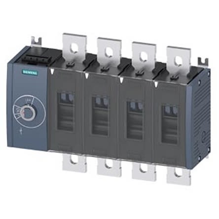 Siemens 4 Pole Fixed Switch Disconnector - 1000A Maximum Current, 710kW Power Rating, IP00, IP20 [3KD5044-0QE10-0]; 275-5096