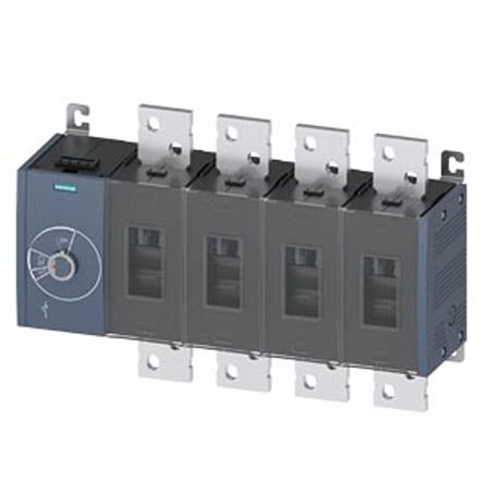 Siemens 4 Pole Fixed Switch Disconnector - 1000A Maximum Current, 710kW Power Rating, IP00, IP20 [3KD5044-0RE10-0]; 275-5098
