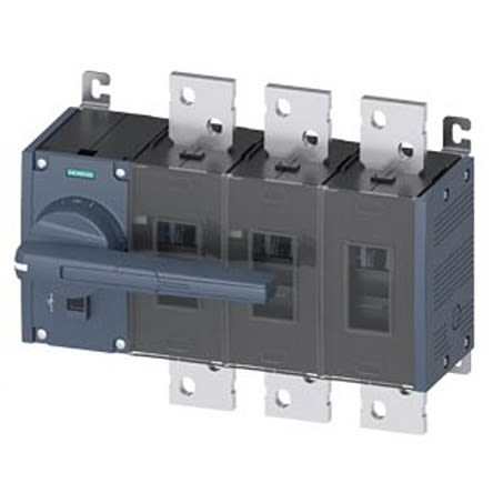 Siemens 3 Pole Fixed Switch Disconnector - 1250A Maximum Current, 900kW Power Rating, IP00, IP20 [3KD5232-0RE10-0]; 275-5100