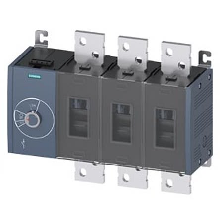 Siemens 3 Pole Fixed Switch Disconnector - 1250A Maximum Current, 900kW Power Rating, IP00, IP20 [3KD5234-0RE10-0]; 275-5101