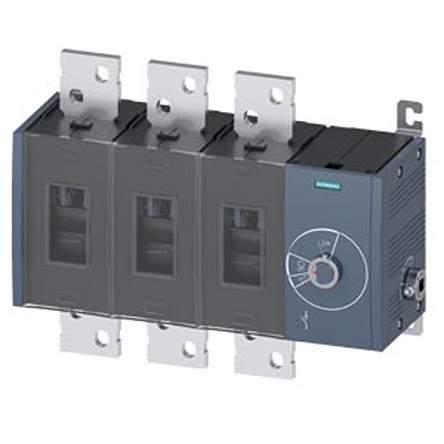 Siemens 3 Pole Fixed Switch Disconnector - 1250A Maximum Current, 900kW Power Rating, IP00, IP20 [3KD5234-0RE40-0]; 275-5102