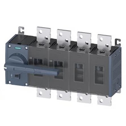 Siemens 4 Pole Fixed Switch Disconnector - 1250A Maximum Current, 900kW Power Rating, IP00, IP20 [3KD5242-0RE10-0]; 275-5103