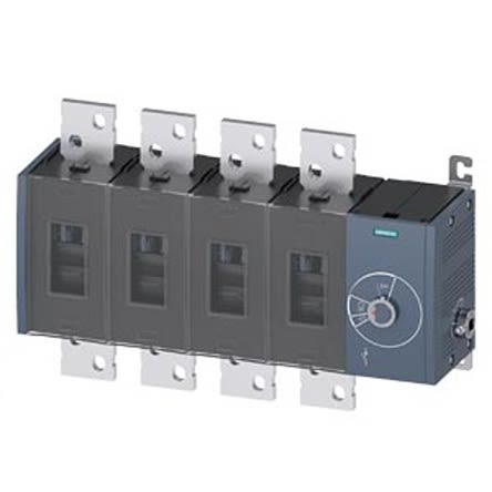 Siemens 4 Pole Fixed Switch Disconnector - 1250A Maximum Current, 900kW Power Rating, IP00, IP20 [3KD5244-0RE40-0]; 275-5105