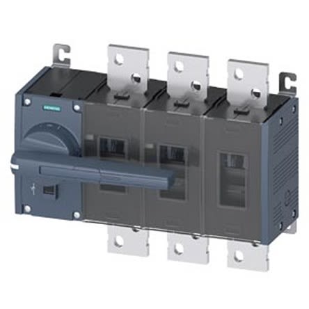 Siemens 3 Pole Fixed Switch Disconnector - 1600A Maximum Current, 1000kW Power Rating, IP00, IP20 [3KD5432-0RE10-0]; 275-5106