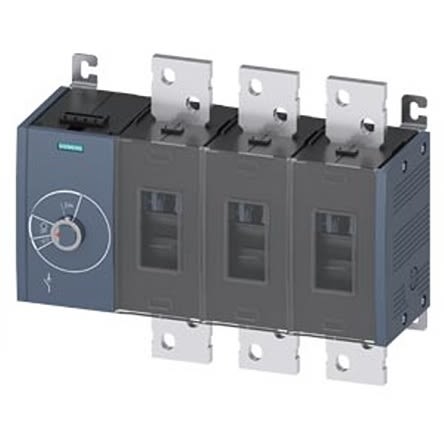 Siemens 3 Pole Fixed Switch Disconnector - 1600A Maximum Current, 1000kW Power Rating, IP00, IP20 [3KD5434-0RE10-0]; 275-5107
