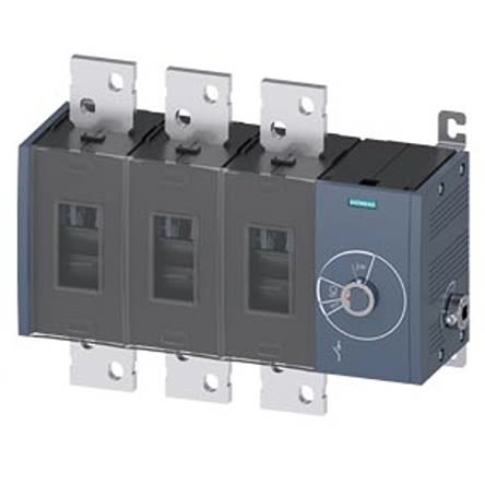 Siemens 3 Pole Fixed Switch Disconnector - 1600A Maximum Current, 1000kW Power Rating, IP00, IP20 [3KD5434-0RE40-0]; 275-5108