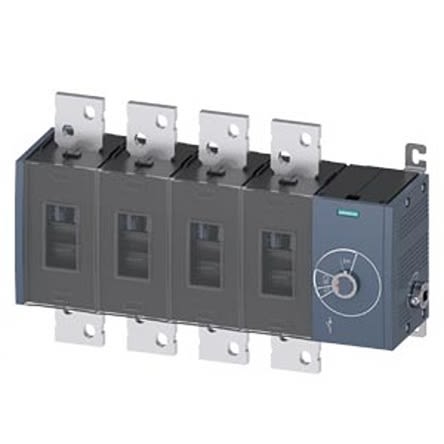 Siemens 4 Pole Fixed Switch Disconnector - 1600A Maximum Current, 1000kW Power Rating, IP00, IP20 [3KD5444-0RE40-0]; 275-5111