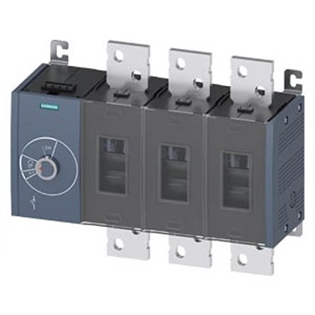 Siemens 3 Pole Fixed Switch Disconnector - 2000A Maximum Current, 1000kW Power Rating, IP00, IP20 [3KD5634-0RE10-0]; 275-5115