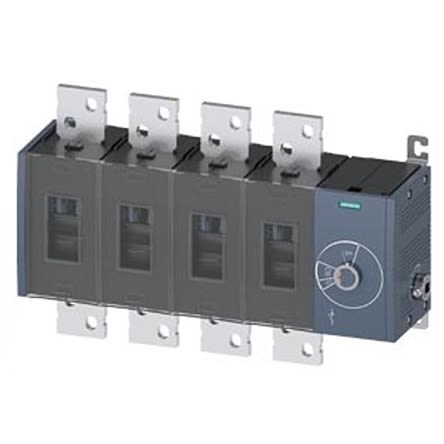 Siemens 4 Pole Fixed Switch Disconnector - 2000A Maximum Current, 1000kW Power Rating, IP00, IP20 [3KD5644-0RE40-0]; 275-5121