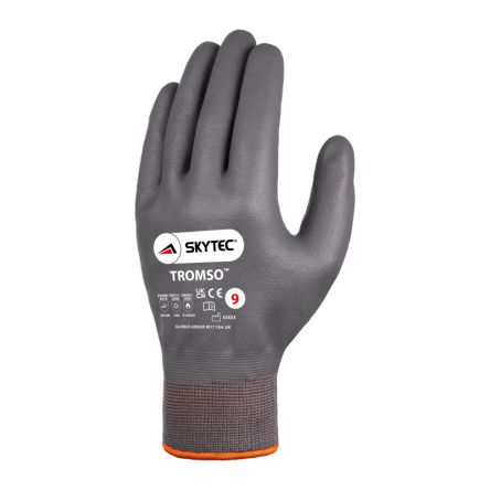 Skytec TROMSO Grey Nylon Cold Resistant Work Gloves, Size 7, Microporous Nitrile Coating [SKG00026FD]; 275-5701