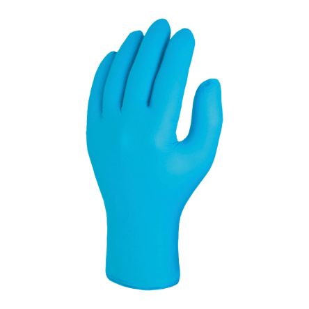 Skytec Haika NX520 Light Blue Powder-Free Nitrile Disposable Gloves, Size M, 200 per Pack [HAK520]; 275-5744