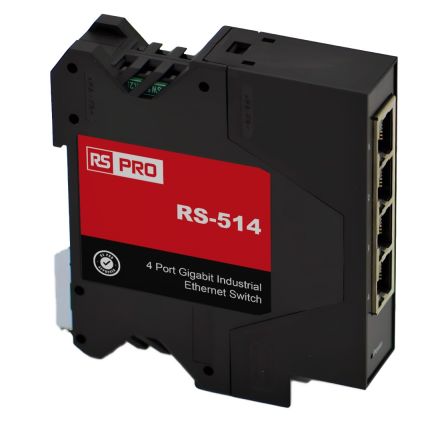 RS PRO Industrial Ethernet Switch, 4 RJ45 Ports [0]; 275-5834