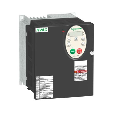 Schneider Electric Variable Speed Drive, 3 kW, 3 Phase, 240 V, 10 A, ATV212 Series [ATV212HU30M3X]; 275-6667