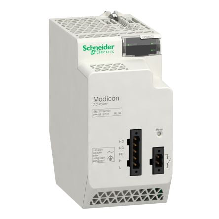 Schneider Electric Power Supply, BMXCPS4002, 3.3/24V, 5.5A, 40W, Dual Output, 100 → 240V ac Input Voltage [BMXCPS4002]; 275-6768