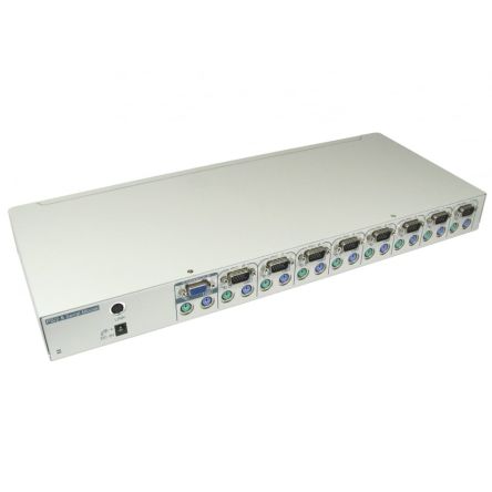 Rextron 8 Port 8 PS/2 SVGA KVM Switch, 1600 x 1200 Maximum Resolution [KVM-512]; 275-7161