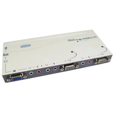 Rextron 2 Port Dual Monitor USB SVGA, VGA KVM Switch, 1920 x 1440 Maximum Resolution [KVM-627A]; 275-7167