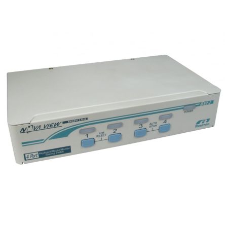 Rextron 4 Port Quad Monitor PS/2 DVI-D KVM Switch [KVM-DV04]; 275-7172
