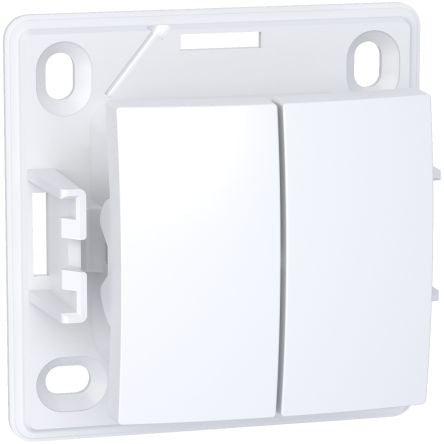 Schneider Electric White 2 Gang Light Switch Cover [ALB61056P]; 275-8738
