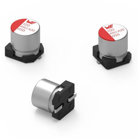 Wurth Elektronik 33μF Surface Mount Aluminium Polymer Capacitor, 63V dc [865080753012]; 275-9289