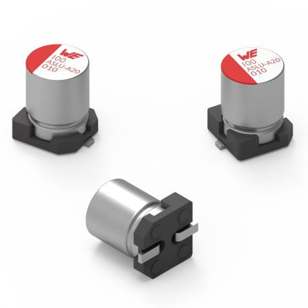 Wurth Elektronik 22μF Surface Mount Aluminium Polymer Capacitor, 63V dc [865090749001]; 275-9335