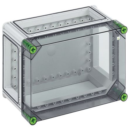 Spelsberg GTi Series Grey Polycarbonate Enclosure, IP65, IK08, Transparent Lid, 320 x 220 x 179mm [01000101]; 276-0890