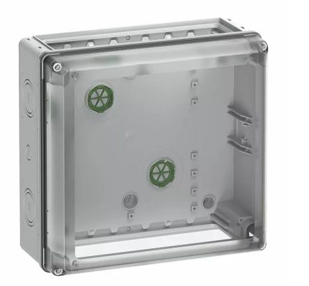 Spelsberg AK 14 Series Grey Plastic Enclosure, IP65, IK08, Flanged, Transparent Lid, 315 x 300 x 147mm [73351101]; 276-0924