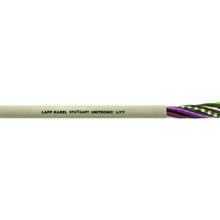 Lapp UNITRONIC Data Cable, 4 Cores, 0.75 mm², LiYY, Unscreened, 100m, Grey PVC Sheath [0028604]; 276-0973