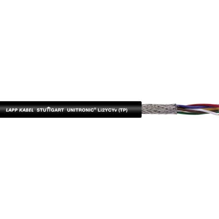 Lapp UNITRONIC Data Cable, 7 Cores, 0.22 mm², LiYCY, Unscreened, 100m, Black PVC Sheath [0031352]; 276-0974