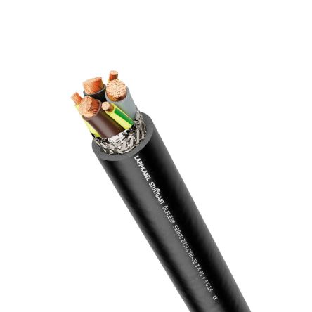 Lapp Shielded 0.5 mm² 3 Core Power Cable, Black Polyvinyl Chloride PVC, 100m [0036440]; 276-0986