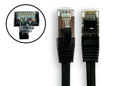 RS PRO, 15m Cat8, Black RJ45 to Male RJ45 Male, S/FTP, Terminated LSZH Sheath [0]; 276-1134
