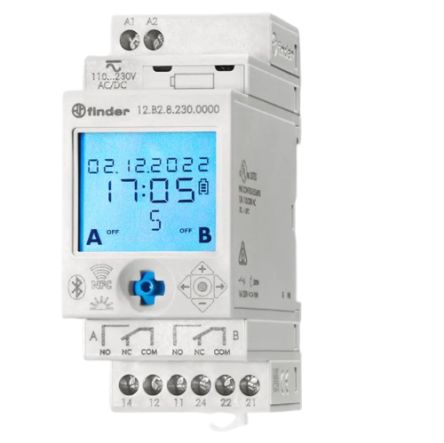 Finder Digital Time Switch 110 → 230 V [12.B2.8.230.0000]; 276-1188