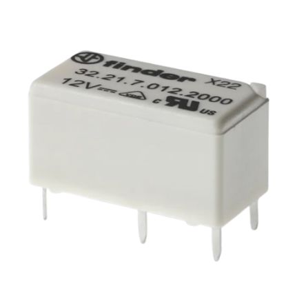 Finder PCB Mount Relay, 5 → 48V dc Coil, 6A Switching Current, SPST-NO [32.21.7.005.4300]; 276-1190