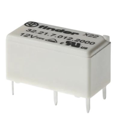 Finder PCB Mount Relay, 5 → 48V dc Coil, 6A Switching Current, SPST-NO [32.21.7.024.4300]; 276-1194