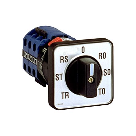 Schneider Electric 7 Position 45° Voltmeter Cam Switch, 500V ac, Knob Actuator [16018]; 276-1506