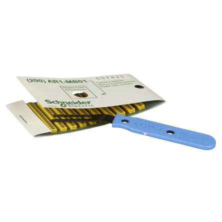 Schneider Electric AR1M Clip On Cable Markers, Yellow, Pre-printed "N", for Cable, AR1MB01 [AR1MB01]; 276-1549