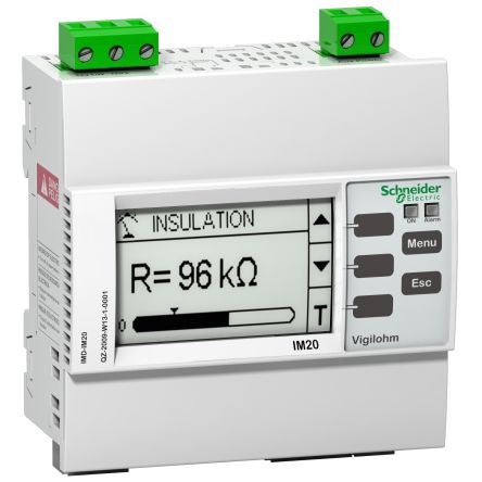 Schneider Electric Insulation Monitoring Relay, Single Phase, SPDT, 110 → 230V ac, Flush Mount [IMD-IM10-H]; 276-1600