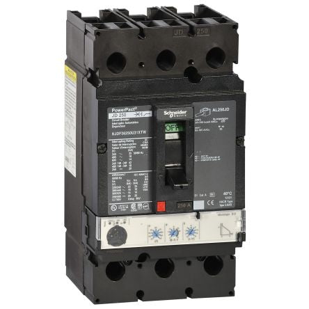 Schneider Electric PowerPact Electronic Circuit Breaker 250A PowerPact, DIN Rail Mount [NJGF36250U31XTW]; 276-1727