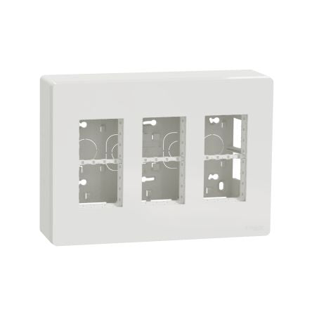 Schneider Electric White ABS New Unica Control Station Enclosure - 4 Hole [NU123418]; 276-2077