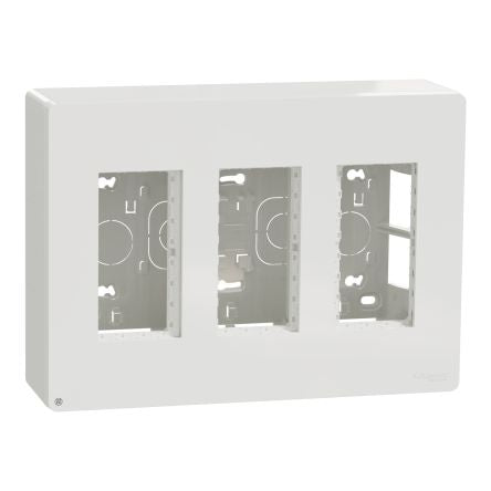 Schneider Electric White ABS New Unica Control Station Enclosure - 4 Hole [NU123420]; 276-2078