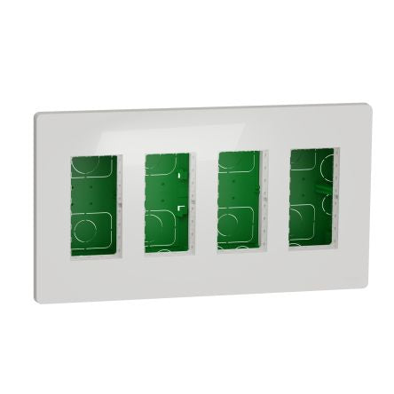 Schneider Electric White ABS New Unica Control Station Enclosure - 4 Hole [NU174418]; 276-2084