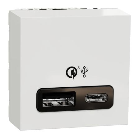 Schneider Electric, New Unica IP20 White Flush Mount Connector Socket, Rated At 1A, 100 → 240 V ac [NU301918]; 276-2091