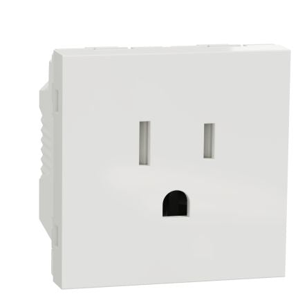 Schneider Electric, New Unica IP21D White Flush Mount 2P+E Socket Socket, Rated At 15A, 127 V [NU302818]; 276-2092