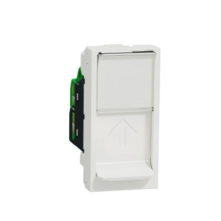 Schneider Electric New Unica Series Female RJ45 Socket, Flush Mount, Cat6, STP Shield 1 Port 8 -Way [NU341618]; 276-2158