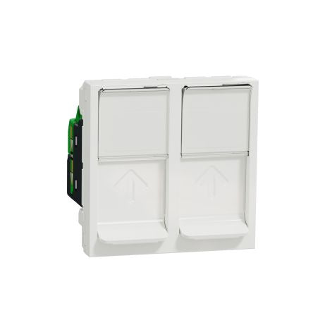 Schneider Electric New Unica Series Female RJ45 Socket, Flush Mount, Cat6, STP Shield 1 Port 8 -Way [NU342618]; 276-2162