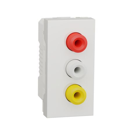 Schneider Electric, New Unica IP2XC White Clip Mount Vertical Socket Socket [NU343118]; 276-2164