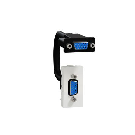 Schneider Electric, New Unica IP2XC White Clip Mount Vertical Socket Socket [NU343218]; 276-2165
