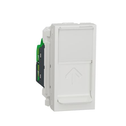 Schneider Electric New Unica Series Female RJ45 Socket, Flush Mount, Cat6, FTP Shield 1 Port 8 -Way [NU344718]; 276-2167