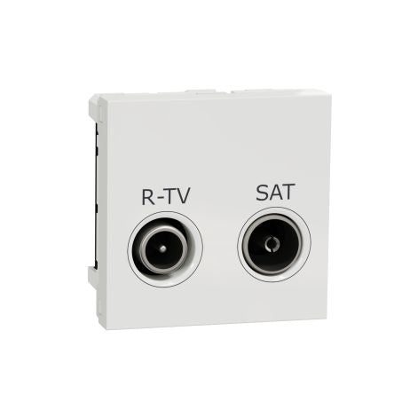 Schneider Electric, New Unica IP20 White Flush Mount Vertical Socket Socket [NU345418]; 276-2172