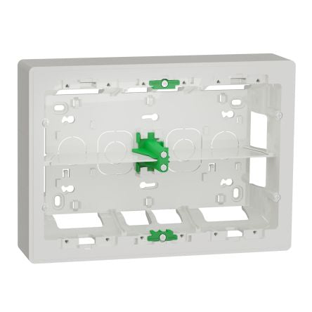 Schneider Electric White ABS New Unica Control Station Enclosure - 8 Hole [NU821820]; 276-2213