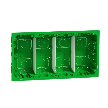 Schneider Electric Green ABS New Unica Control Station Enclosure - 4 Hole [NU8744]; 276-2221